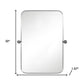Set of Two 32" Silver Metal Framed Accent Mirrors