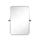 Set of Two 32" Silver Metal Framed Accent Mirrors