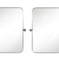 Set of Two 32" Silver Metal Framed Accent Mirrors