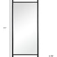 71" Black Solid Wood Ladder Leaning Framed Full Length Mirror