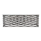 50" White and Antiqued Bronze Genuine Marble and Aluminum Abstract Coffee Table