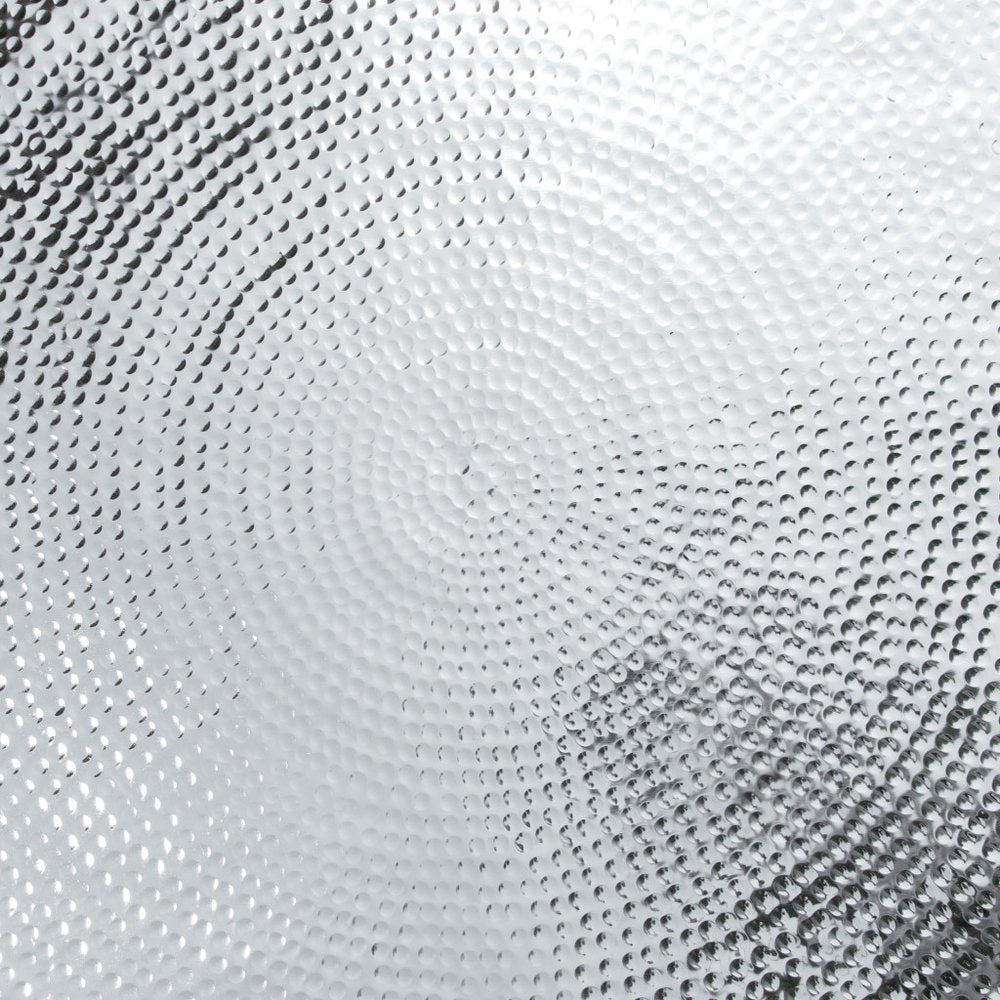 37" Silver Aluminum Round Distressed Solid Coffee Table