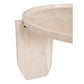 30" Natural Genuine Marble and Marble Round Coffee Table