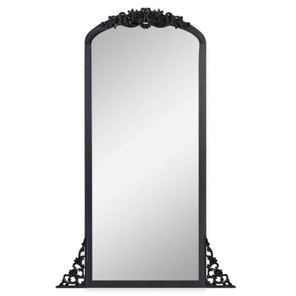 67" Black Solid Wood Framed Full Length Mirror