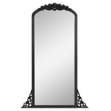 67" Black Solid Wood Framed Full Length Mirror