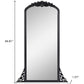 67" Black Solid Wood Framed Full Length Mirror