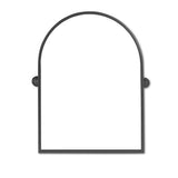 36" Black Metal Arch Tilting Framed Accent Mirror