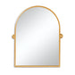 36" Gold Metal Arch Tilting Framed Accent Mirror