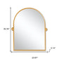 36" Gold Metal Arch Tilting Framed Accent Mirror