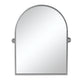 36" Silver Metal Arch Tilting Framed Accent Mirror