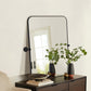 36" Black Metal Tilting Framed Accent Mirror