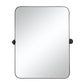 36" Black Metal Tilting Framed Accent Mirror