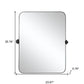 36" Black Metal Tilting Framed Accent Mirror