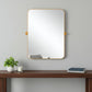 36" Gold Metal Tilting Framed Accent Mirror