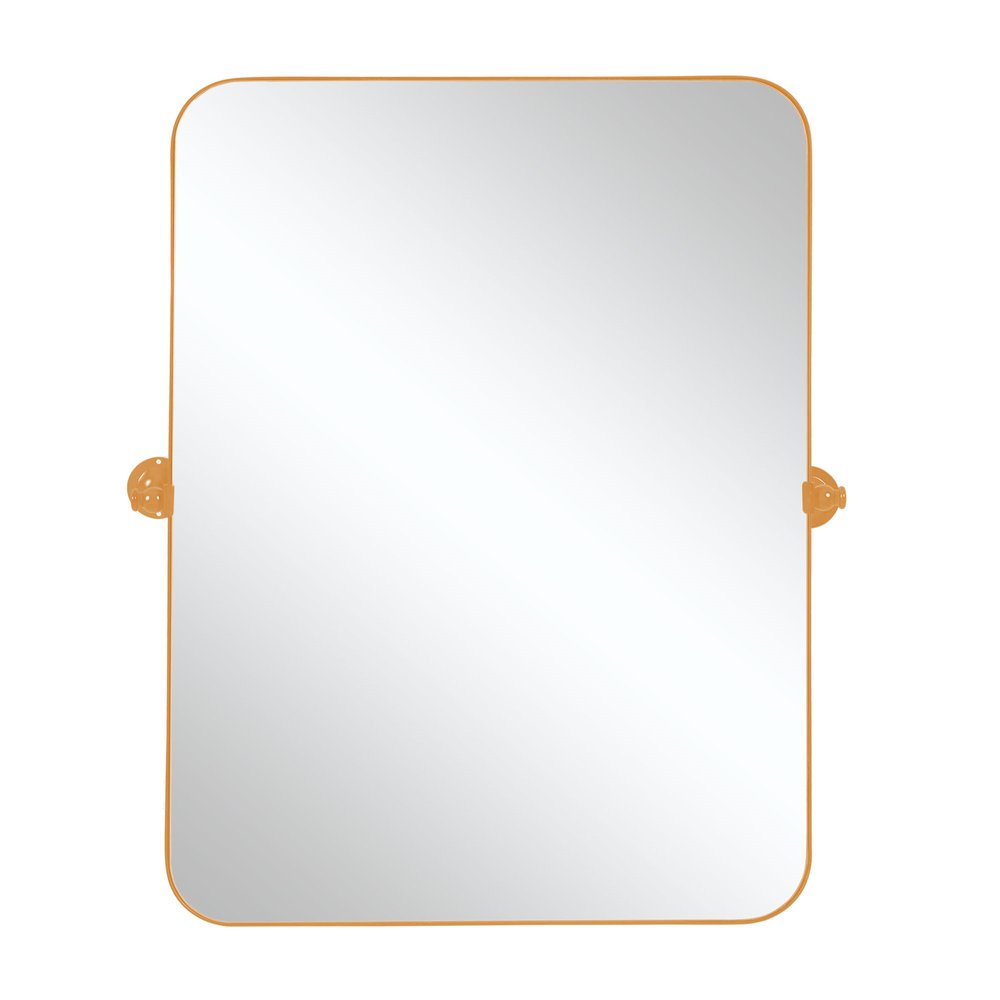 36" Gold Metal Tilting Framed Accent Mirror