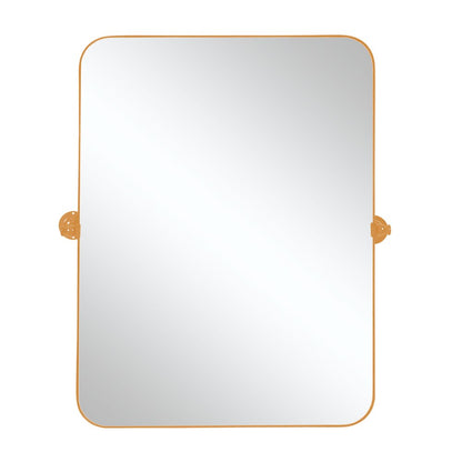 36" Gold Metal Tilting Framed Accent Mirror