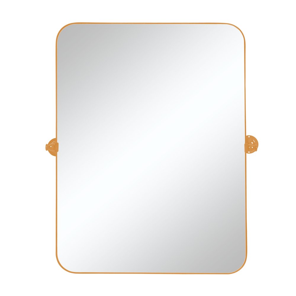 36" Gold Metal Tilting Framed Accent Mirror