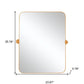 36" Gold Metal Tilting Framed Accent Mirror