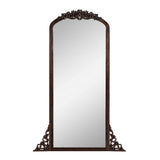 64" Brown Solid Wood Framed Full Length Mirror