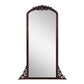 64" Brown Solid Wood Framed Full Length Mirror