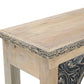 56" Natural and Black Solid Wood Distressed Console Table With Shelf