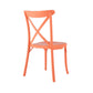 Set of Two Salmon Heavy Duty Plastic Outdoor Stacking Dining Chairs