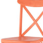 Set of Two Salmon Heavy Duty Plastic Outdoor Stacking Dining Chairs