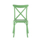 Set of Two Green Heavy Duty Plastic Outdoor Stacking Dining Chairs