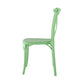 Set of Two Green Heavy Duty Plastic Outdoor Stacking Dining Chairs
