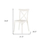 Set of Two White Heavy Duty Plastic Outdoor Stacking Dining Chairs