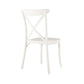 Set of Two White Heavy Duty Plastic Outdoor Stacking Dining Chairs