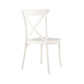 Set of Two White Heavy Duty Plastic Outdoor Stacking Dining Chairs