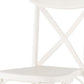 Set of Two White Heavy Duty Plastic Outdoor Stacking Dining Chairs