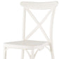 Set of Two White Heavy Duty Plastic Outdoor Stacking Dining Chairs