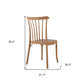 Set of Two Tan and Natural Heavy Duty Plastic Slat Back Dining Side Chairs