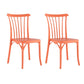 Set of Two Salmon Heavy Duty Plastic Outdoor Stacking Dining Chairs