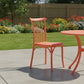 Set of Two Salmon Heavy Duty Plastic Outdoor Stacking Dining Chairs
