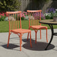 Set of Two Salmon Heavy Duty Plastic Outdoor Stacking Dining Chairs
