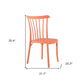 Set of Two Salmon Heavy Duty Plastic Outdoor Stacking Dining Chairs