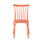 Set of Two Salmon Heavy Duty Plastic Outdoor Stacking Dining Chairs