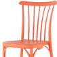 Set of Two Salmon Heavy Duty Plastic Outdoor Stacking Dining Chairs