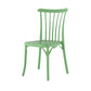 Set of Two Green Heavy Duty Plastic Outdoor Stacking Dining Chairs