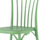 Set of Two Green Heavy Duty Plastic Outdoor Stacking Dining Chairs