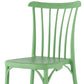 Set of Two Green Heavy Duty Plastic Outdoor Stacking Dining Chairs