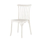 Set of Two White Heavy Duty Plastic Outdoor Stacking Dining Chairs