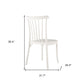 Set of Two White Heavy Duty Plastic Outdoor Stacking Dining Chairs