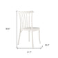 Set of Two White Heavy Duty Plastic Outdoor Stacking Dining Chairs