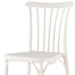 Set of Two White Heavy Duty Plastic Outdoor Stacking Dining Chairs