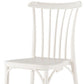 Set of Two White Heavy Duty Plastic Outdoor Stacking Dining Chairs