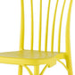 Set of Two Yellow Heavy Duty Plastic Outdoor Stacking Dining Chairs